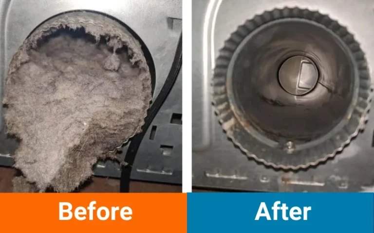 Dryer Vent Cleaning Before and After Williams & sons