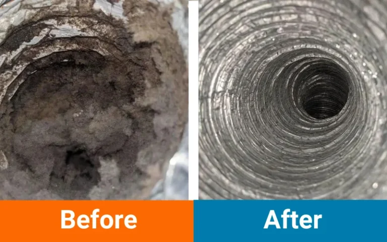 Dryer Vent Cleaning Before and After - Williams & sons